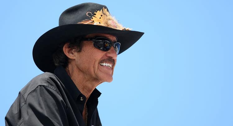 Richard Petty looks on before a NASCAR Cup Series race.